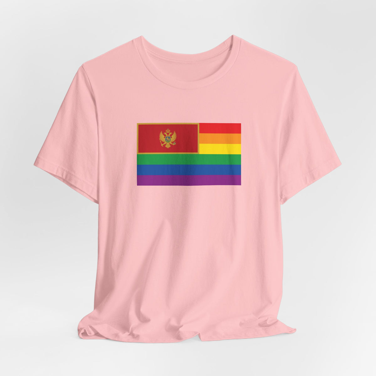 Montenegro Rainbow Pride Flag T-shirt, Several Color Options