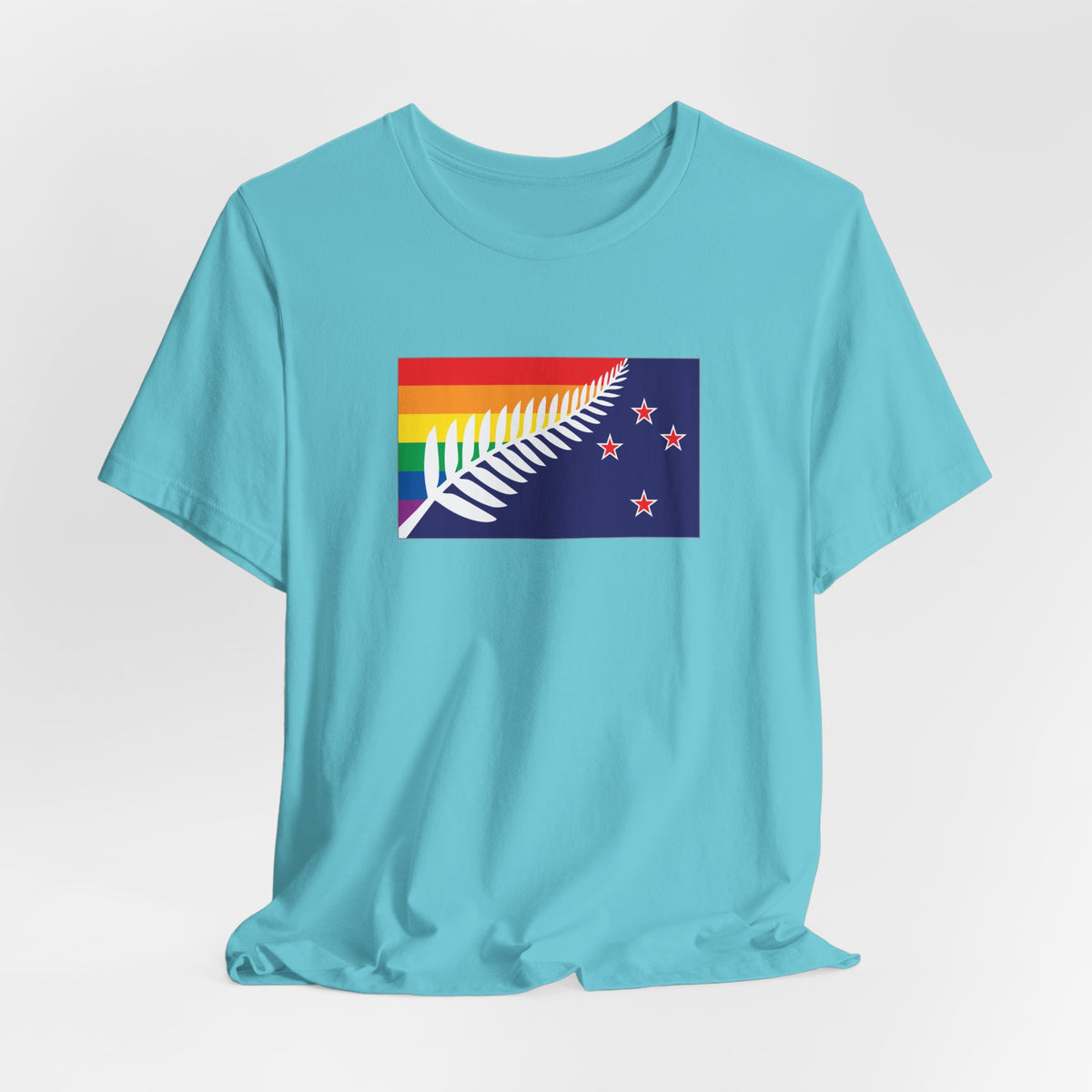 New Zealand Rainbow Pride Flag T-shirt, Several Color Options