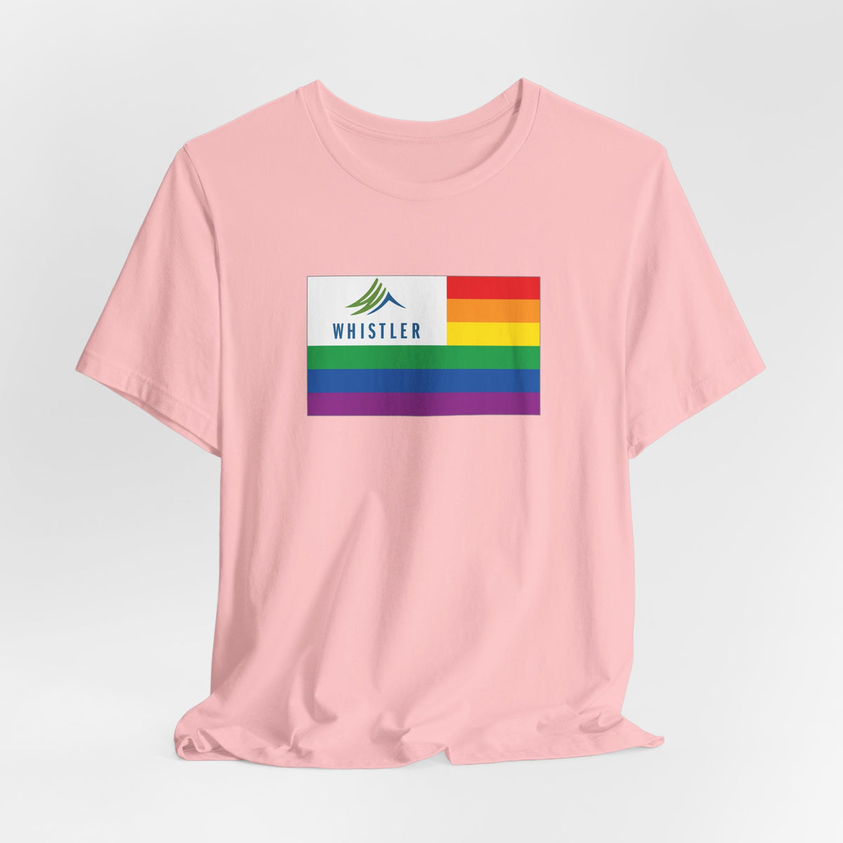 Whistler, Canada Rainbow Pride Flag T-shirt, Several Color Options