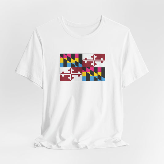 Maryland Pansexual Pride Flag T-shirt, Several Color Options
