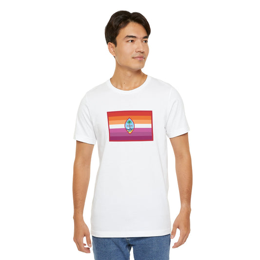 Guam Lesbian Pride Flag T-shirt, Several Color Options