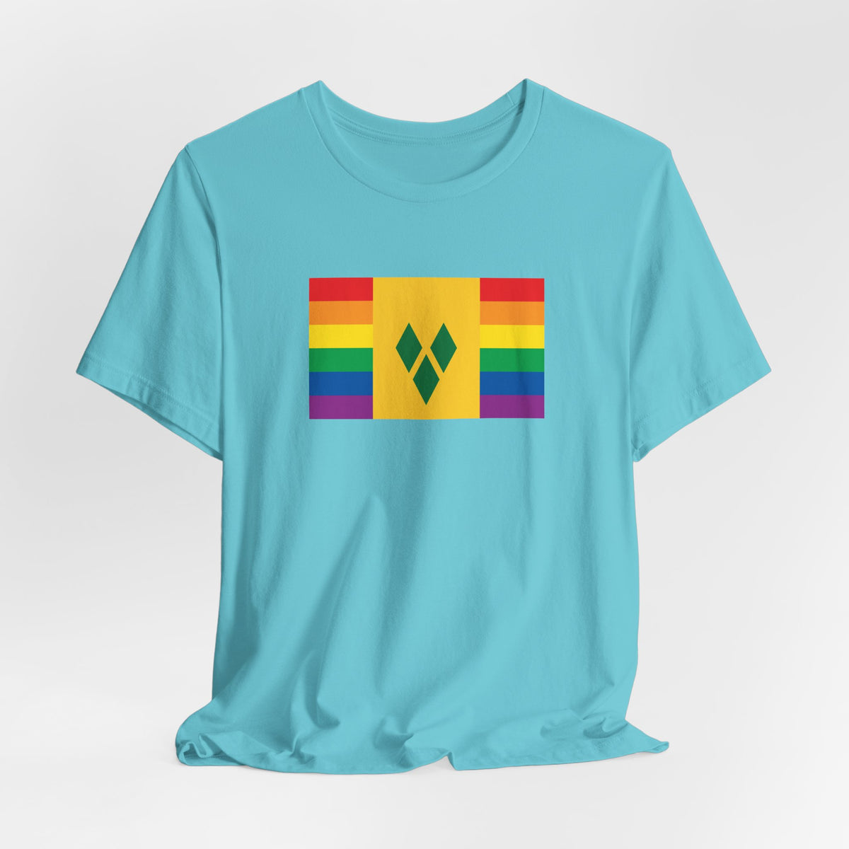 Saint Vincent and the Grenadines Rainbow Pride Flag T-shirt, Several Color Options