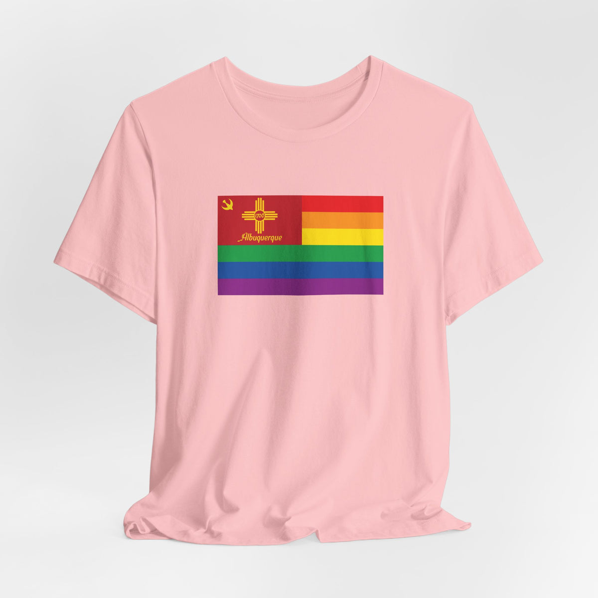 Albuquerque, New Mexico Rainbow Pride Flag T-shirt, Several Color Options