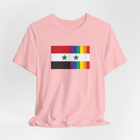 Syria Rainbow Pride Flag T-shirt, Several Color Options
