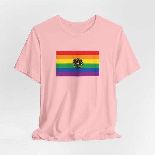 Austria Rainbow Pride Flag T-shirt, Several Color Options