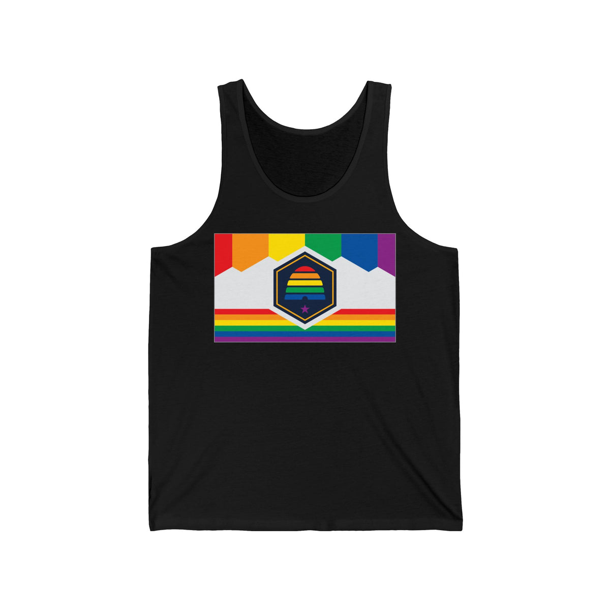 Utah Rainbow Pride Flag Jersey Tank