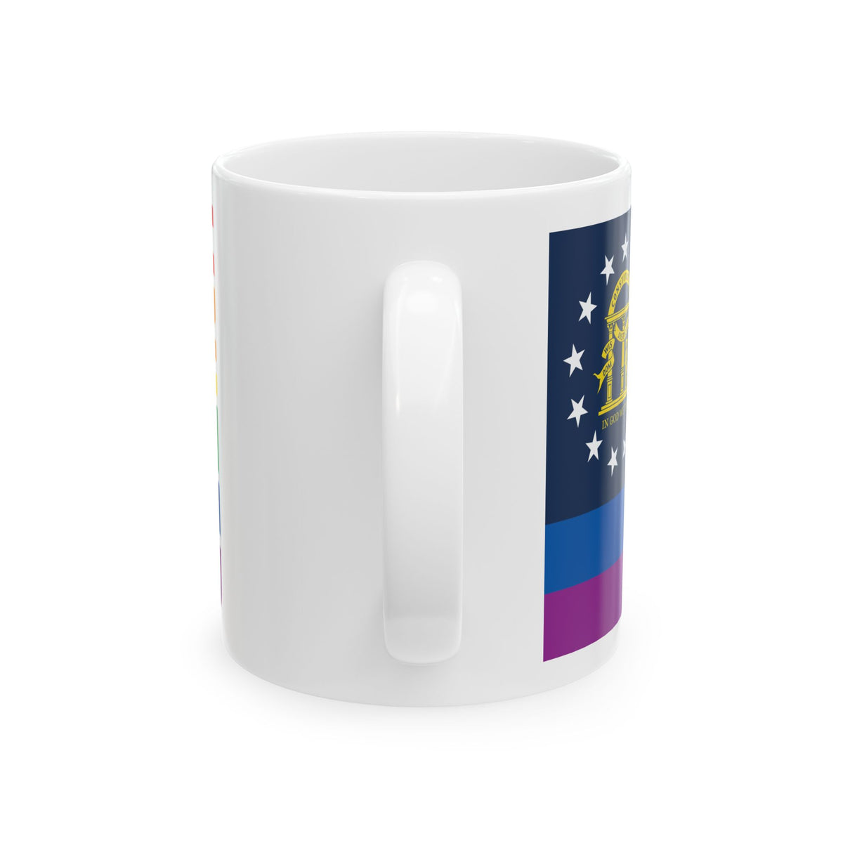 Georgia Rainbow Pride Flag "UNITED" Ceramic Mug