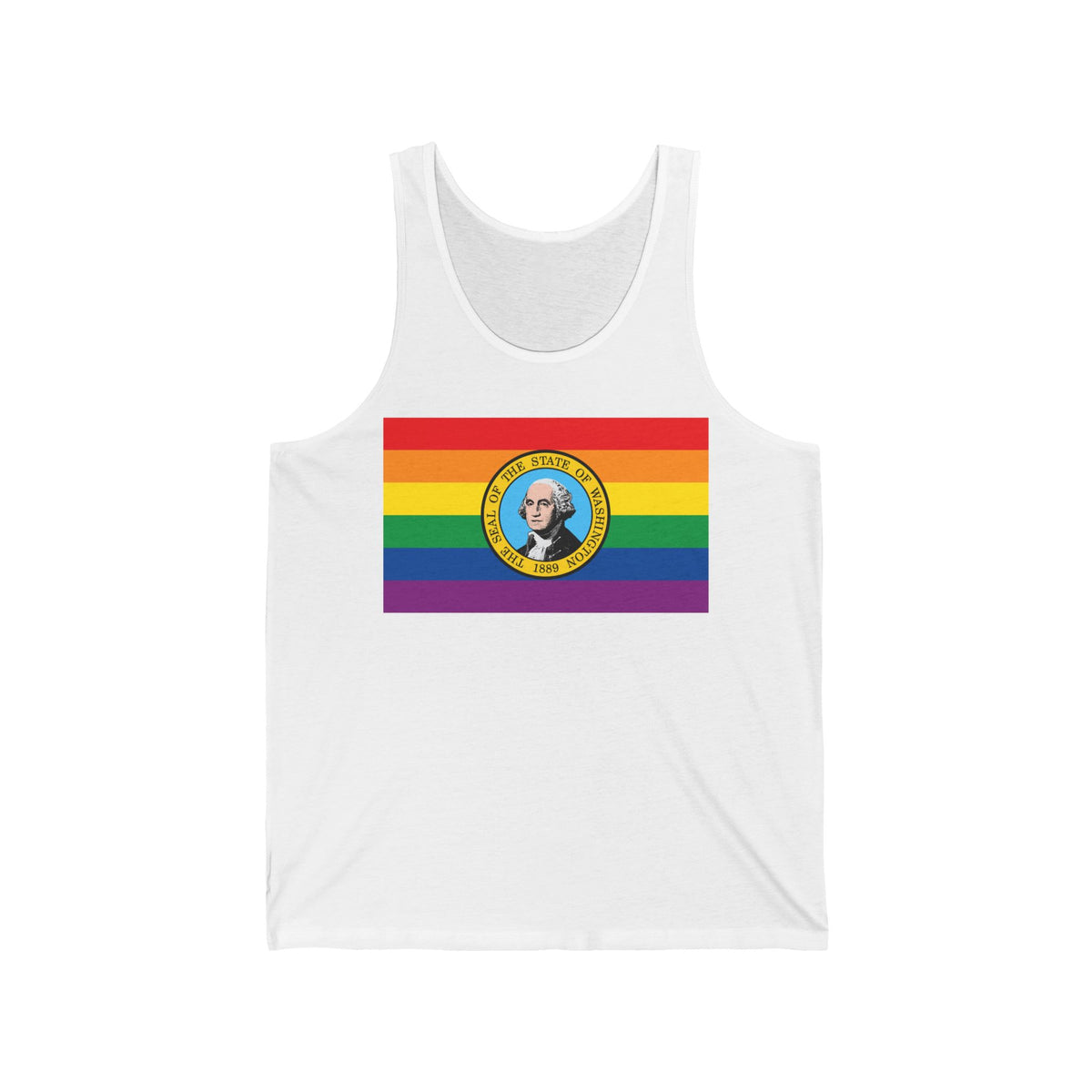 Washington Rainbow Pride Flag Jersey Tank