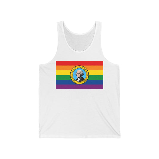 Washington Rainbow Pride Flag Jersey Tank