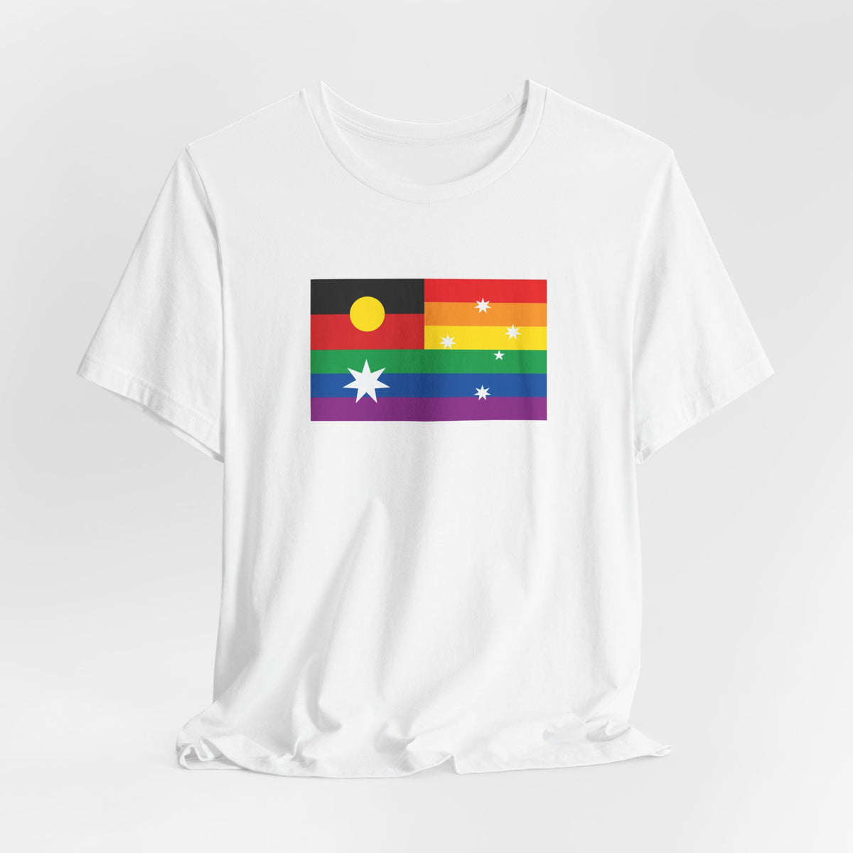 Australia Aboriginal Rainbow Pride Flag T-shirt, Several Color Options
