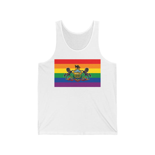 Pennsylvania Rainbow Pride Flag Jersey Tank