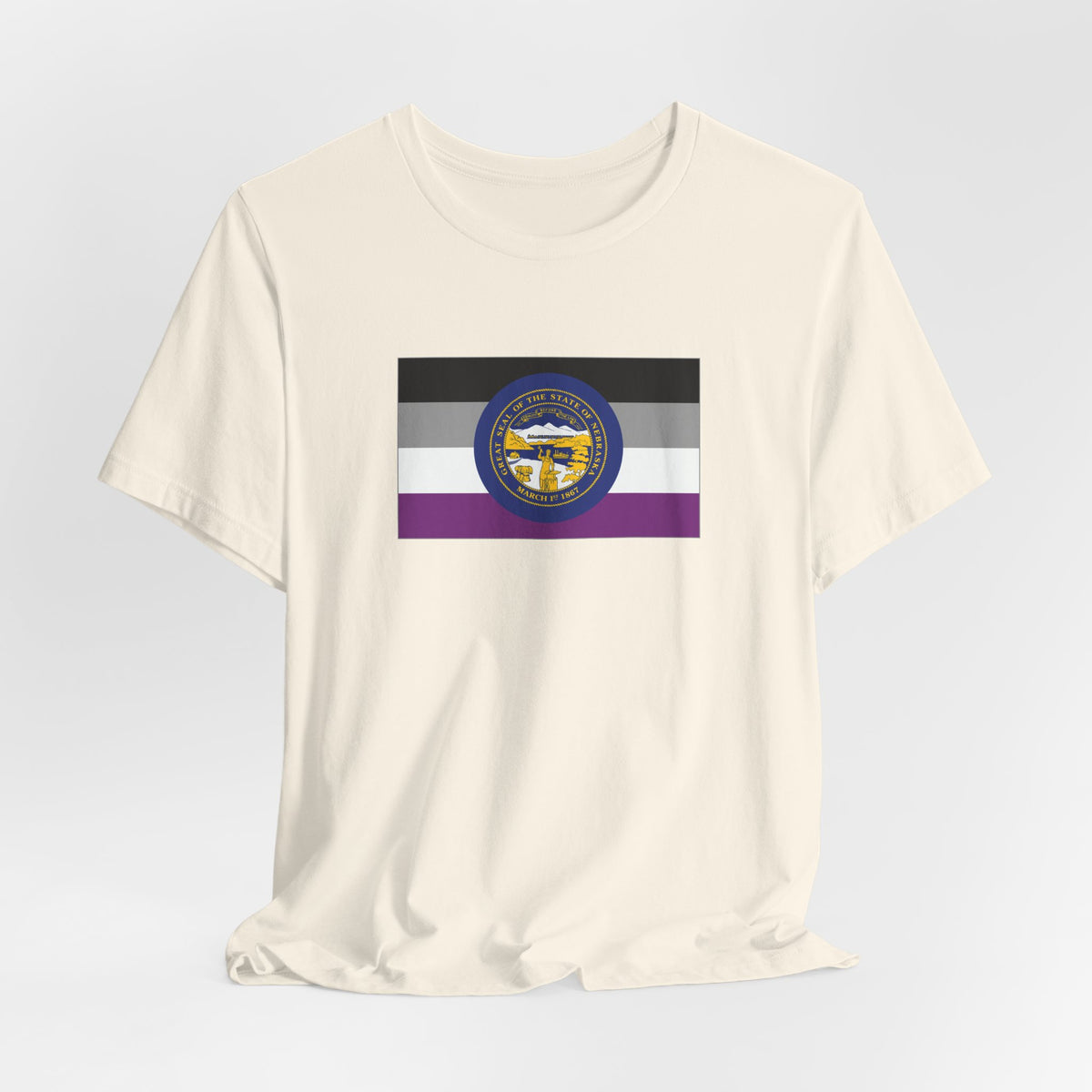 Nebraska Asexual Pride Flag T-shirt, Several Color Options