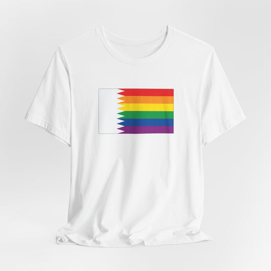 Qatar Rainbow Pride Flag T-shirt, Several Color Options