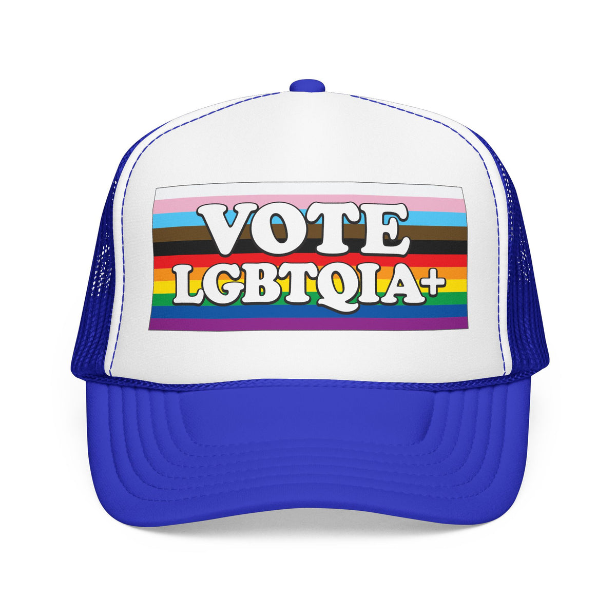 VOTE LGBTQIA+ Trucker Cap, LGBTQIA+ Rights & Equality Statement Hat