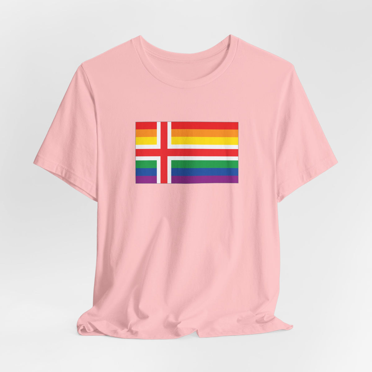 Iceland Rainbow Pride Flag T-shirt, Several Color Options