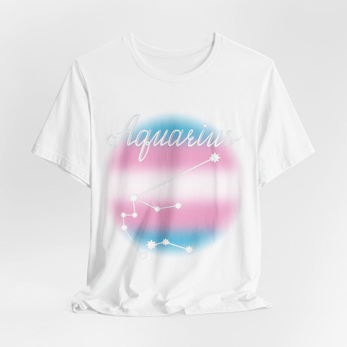 Aquarius Constellation T-shirt, Astrology, Transgender Pride Flag