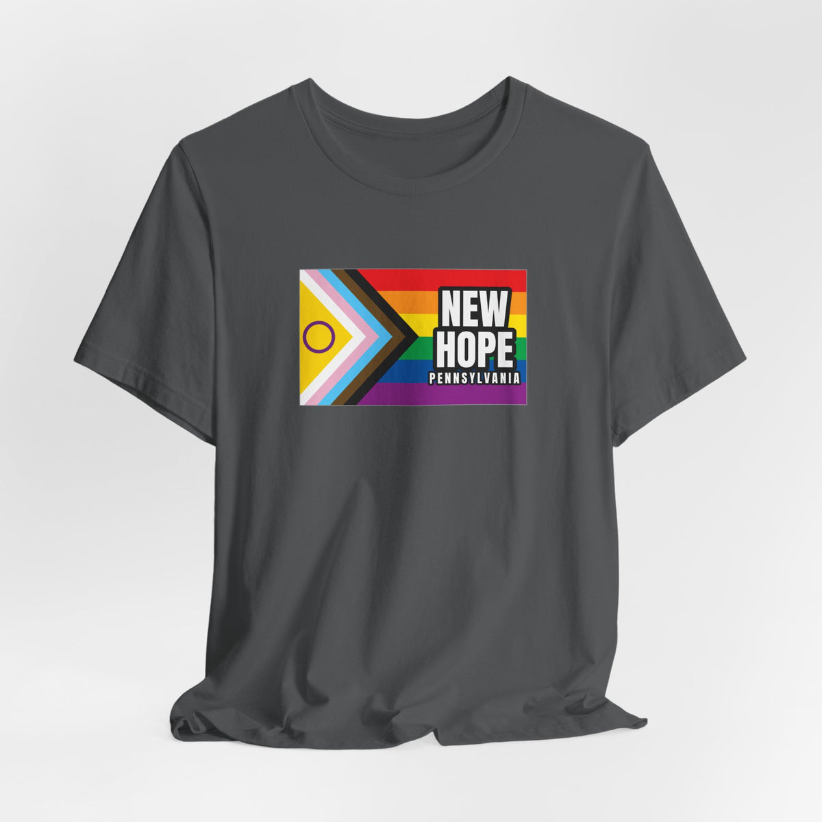 New Hope, Pennsylvania Rainbowland Exclusive Pride Flag T-shirt, Several Color Options