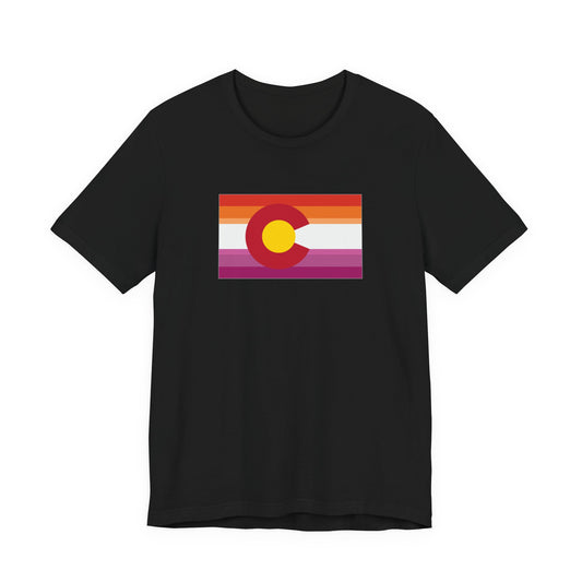Colorado Lesbian Pride Flag T-shirt, Several Color Options