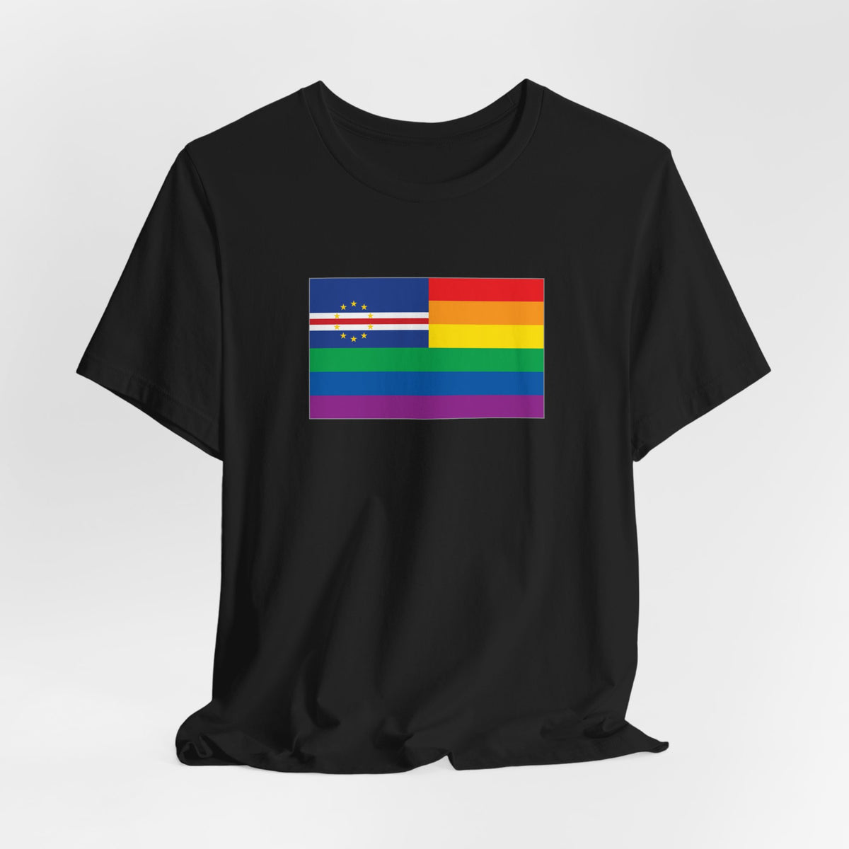Cabo Verde Rainbow Pride Flag T-shirt, Several Color Options