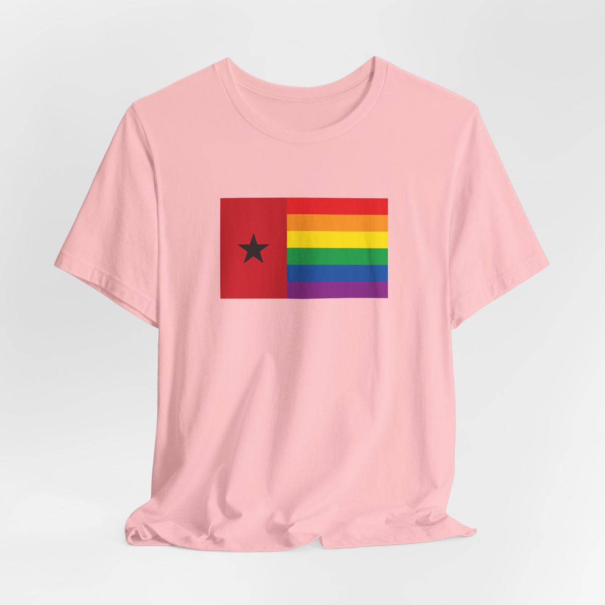 Guinea-Bissau Rainbow Pride Flag T-shirt, Several Color Options