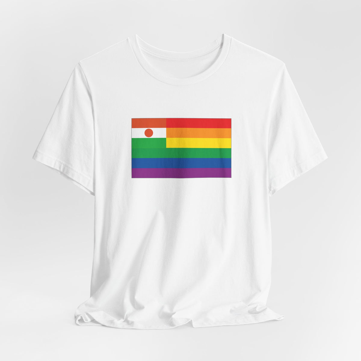 Niger Rainbow Pride Flag T-shirt, Several Color Options