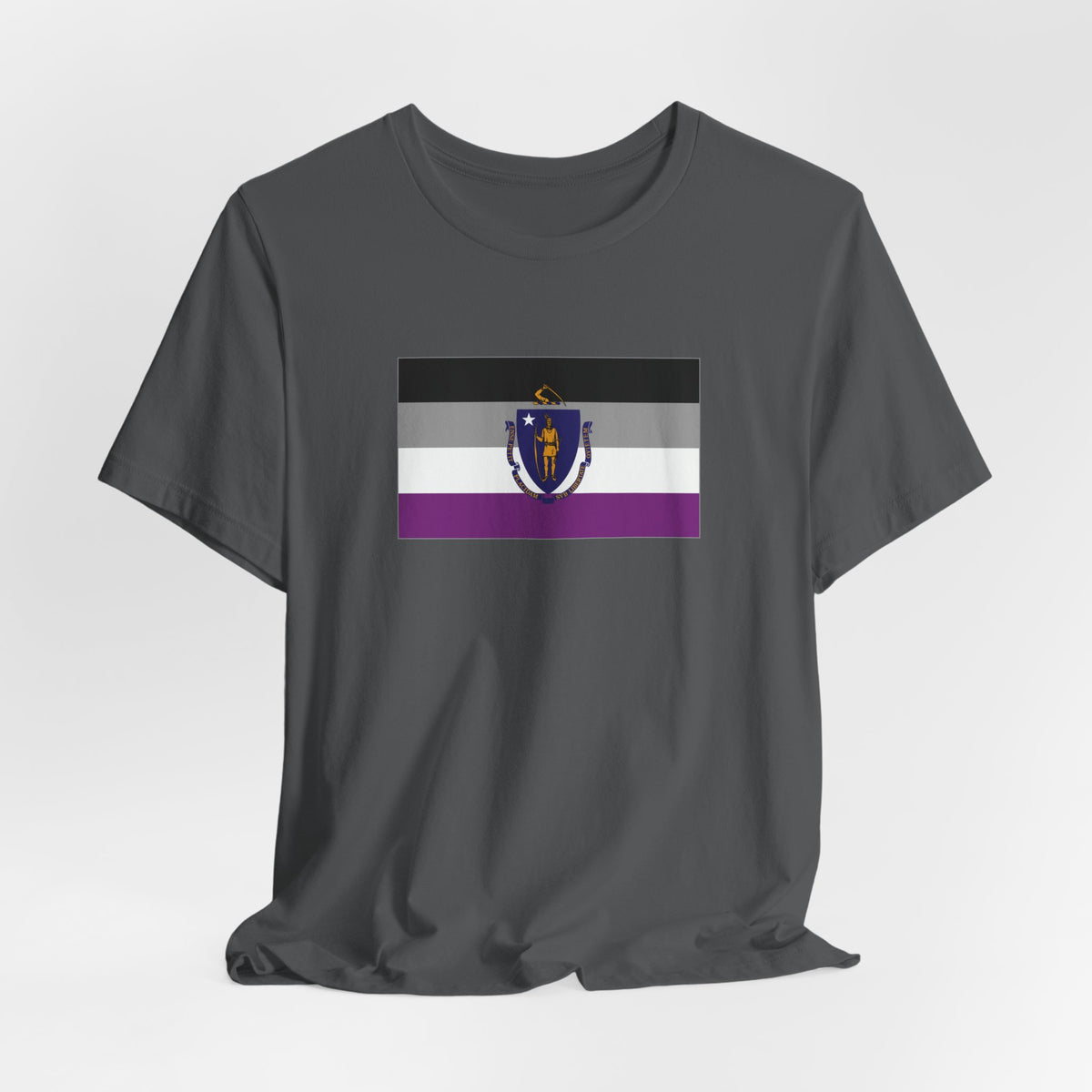 Massachusetts Asexual Pride Flag T-shirt, Several Color Options