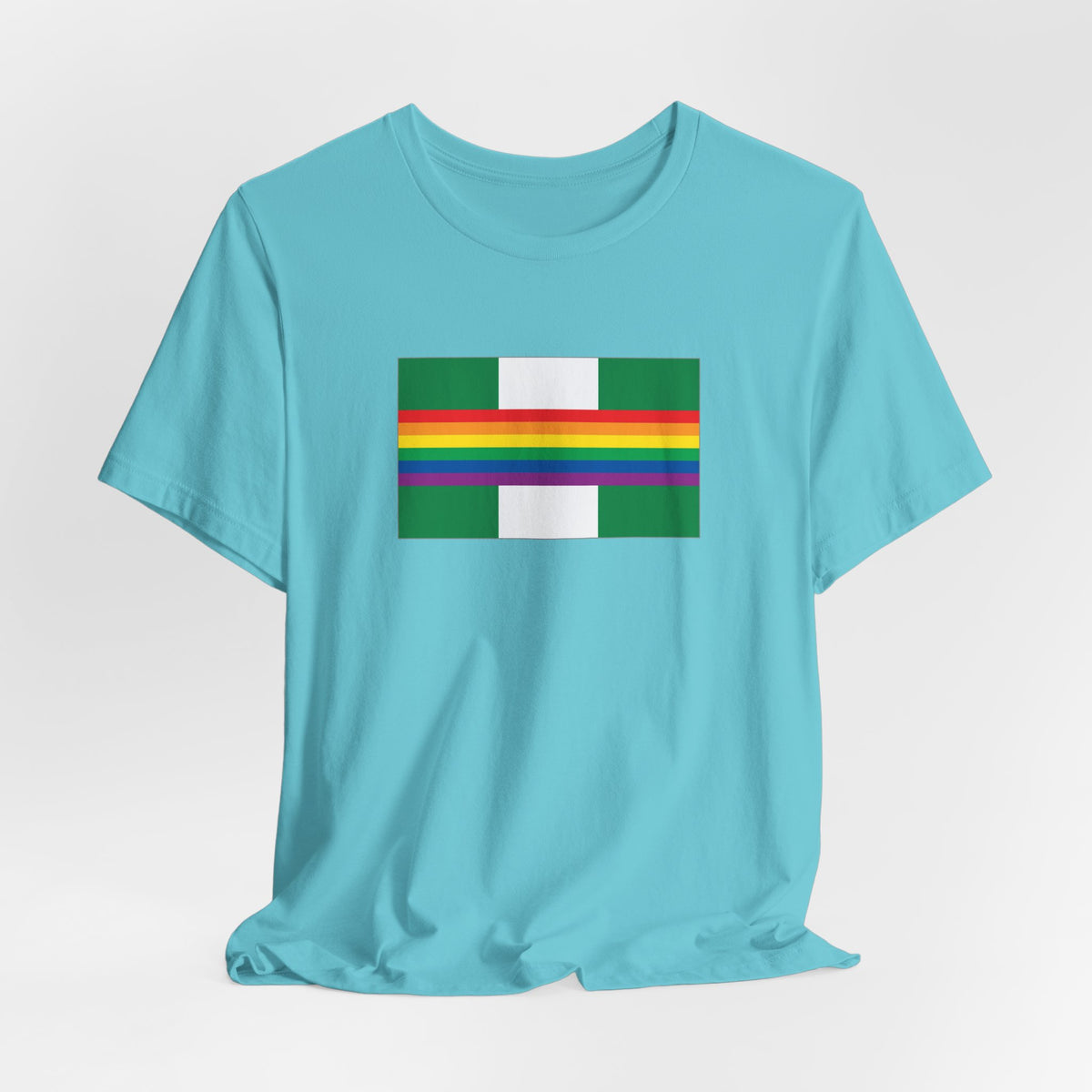 Nigeria Rainbow Pride Flag T-shirt, Several Color Options