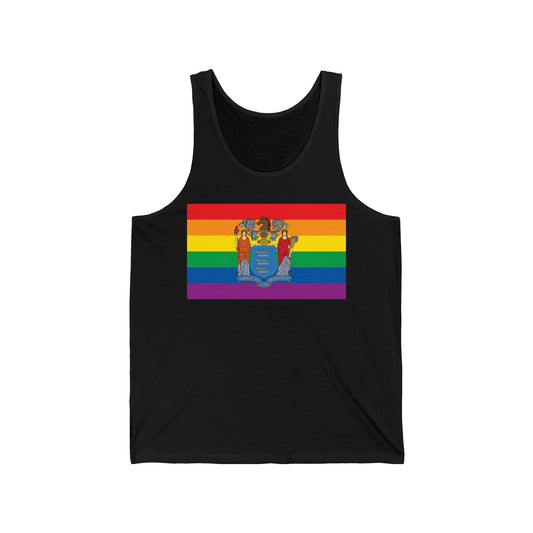 New Jersey Rainbow Pride Flag Jersey Tank