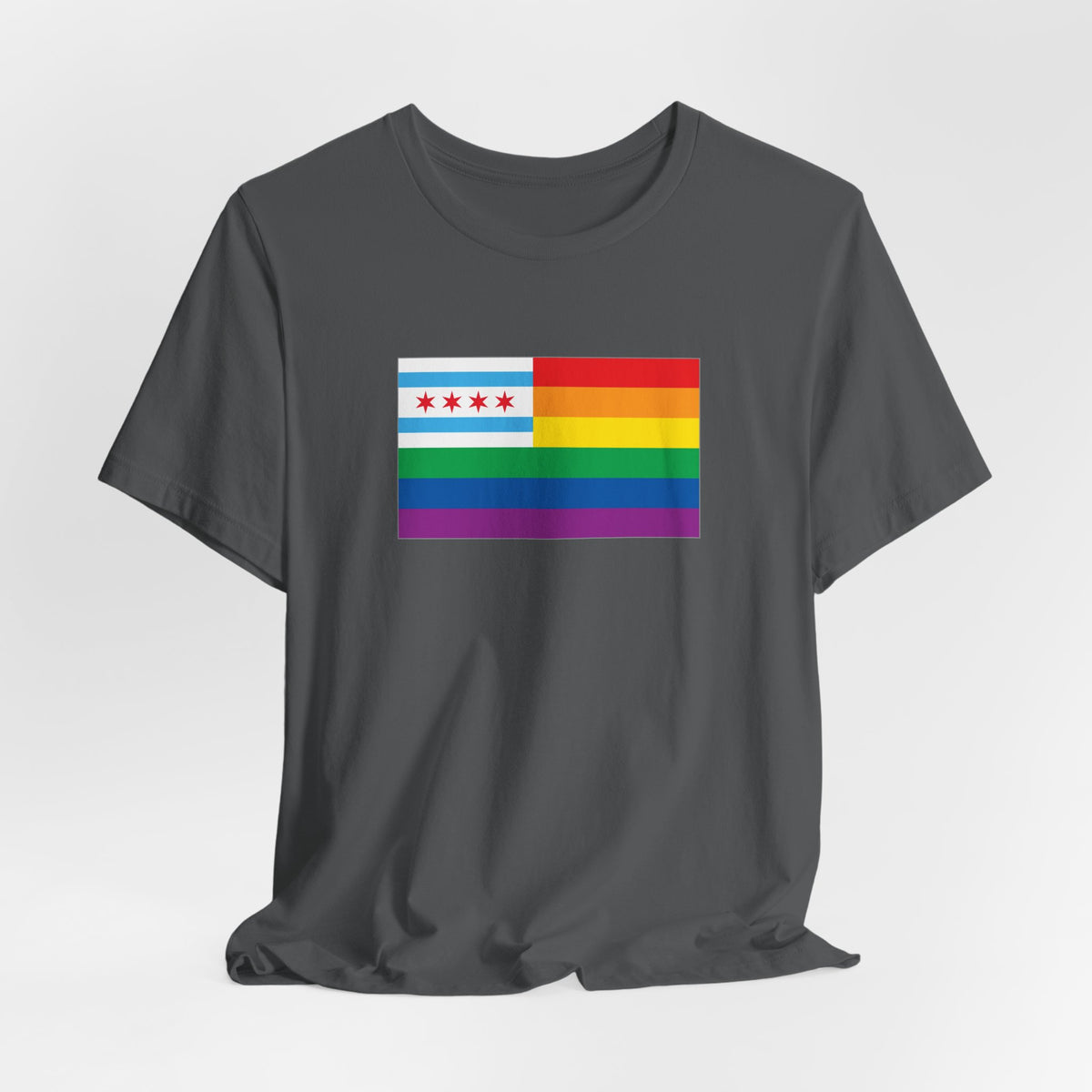 Chicago, Illinois Rainbow Pride Flag T-shirt, Several Color Options