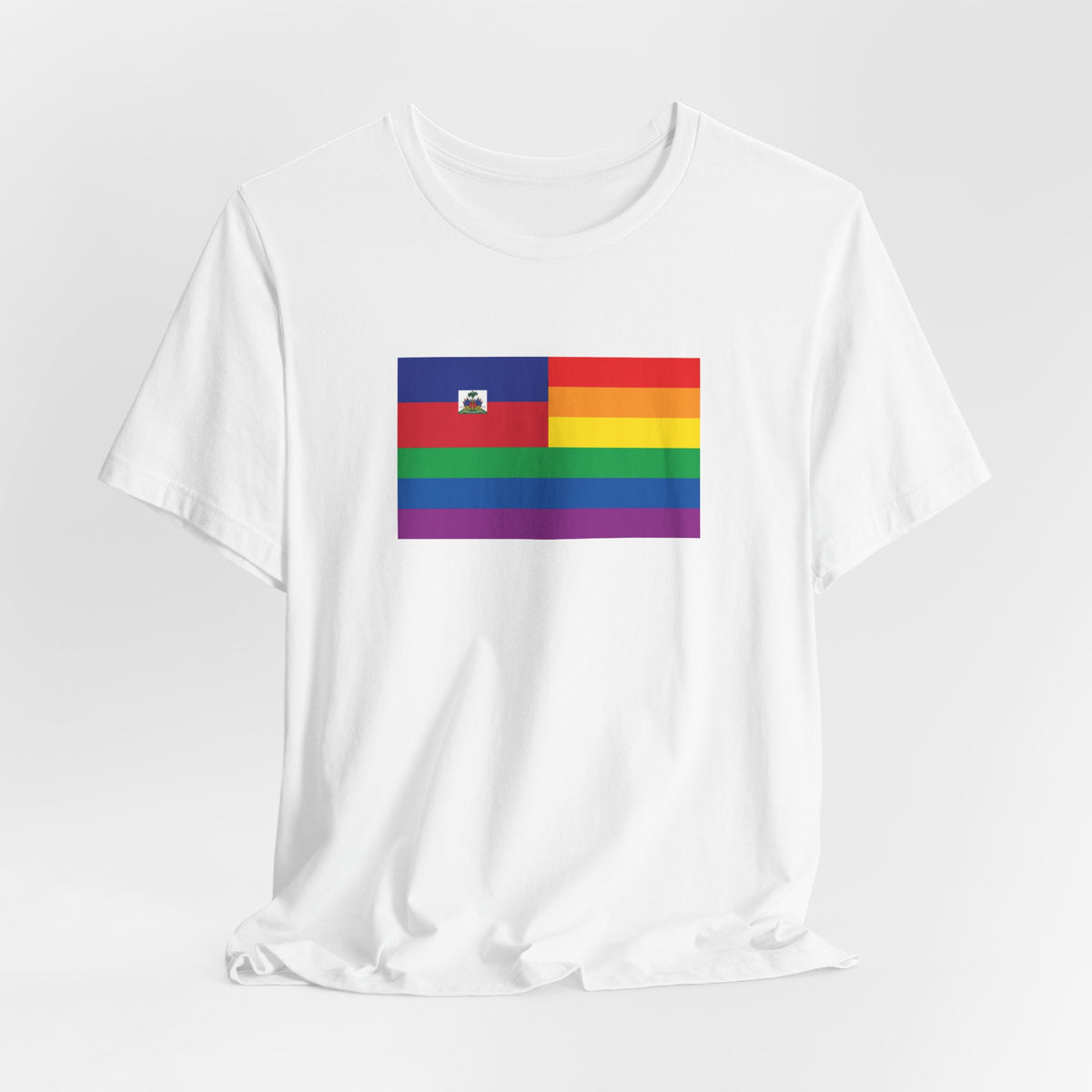 Haiti Rainbow Pride Flag T-shirt, Several Color Options