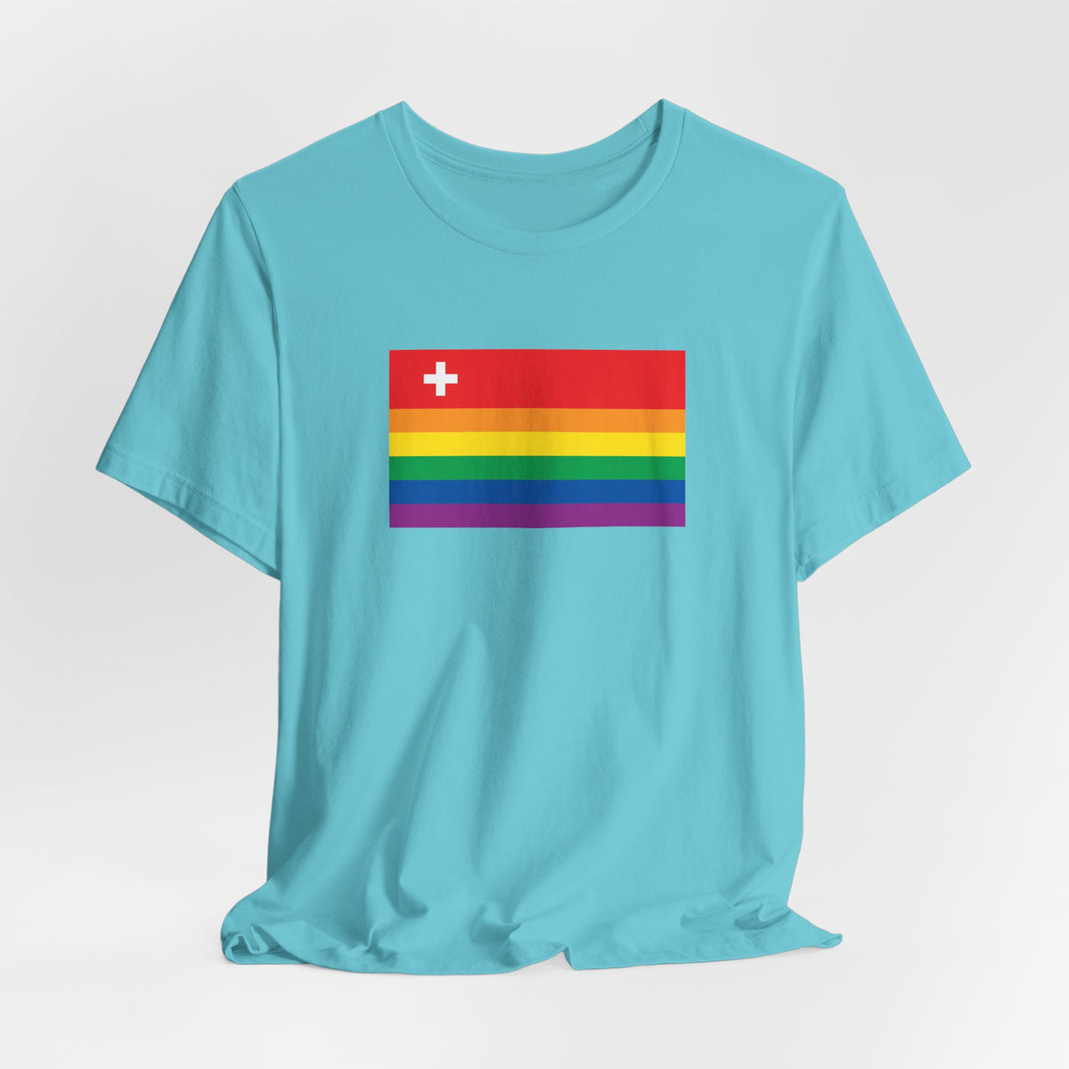 Switzerland Rainbow Pride Flag T-shirt, Several Color Options