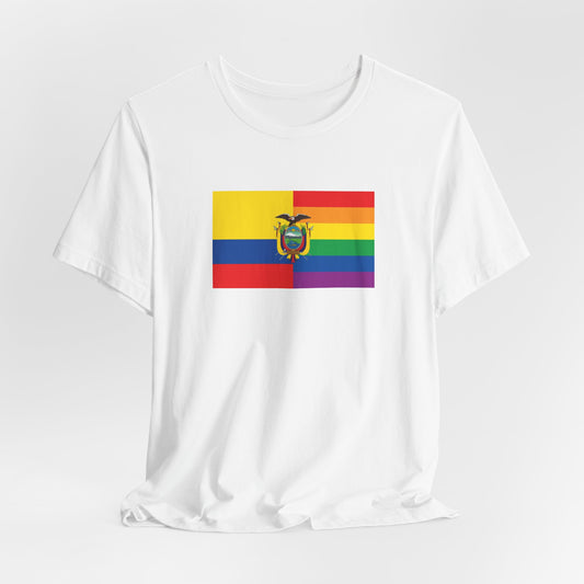 Ecuador Rainbow Pride Flag T-shirt, Several Color Options