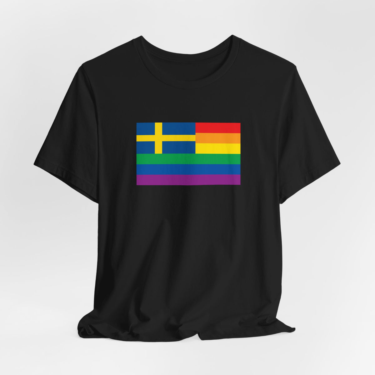 Sweden Rainbow Pride Flag T-shirt, Several Color Options