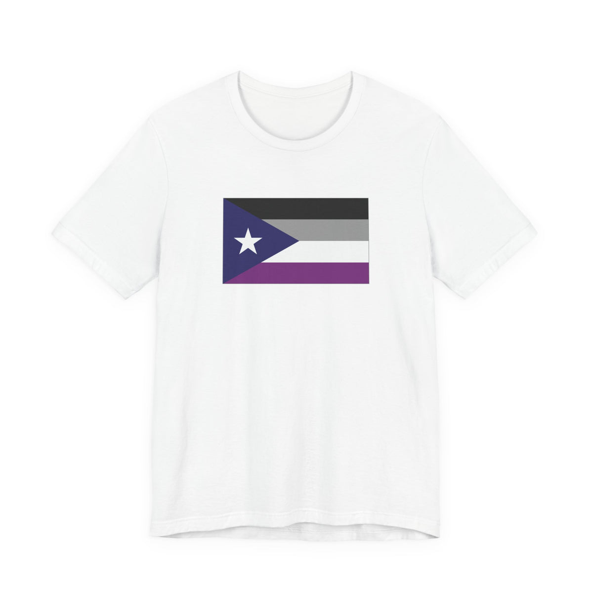 Puerto Rico Asexual Pride Flag T-shirt, Several Color Options
