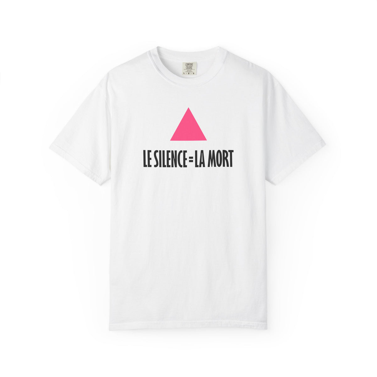 SILENCE = DEATH (French) Iconic Graphic Tee, White
