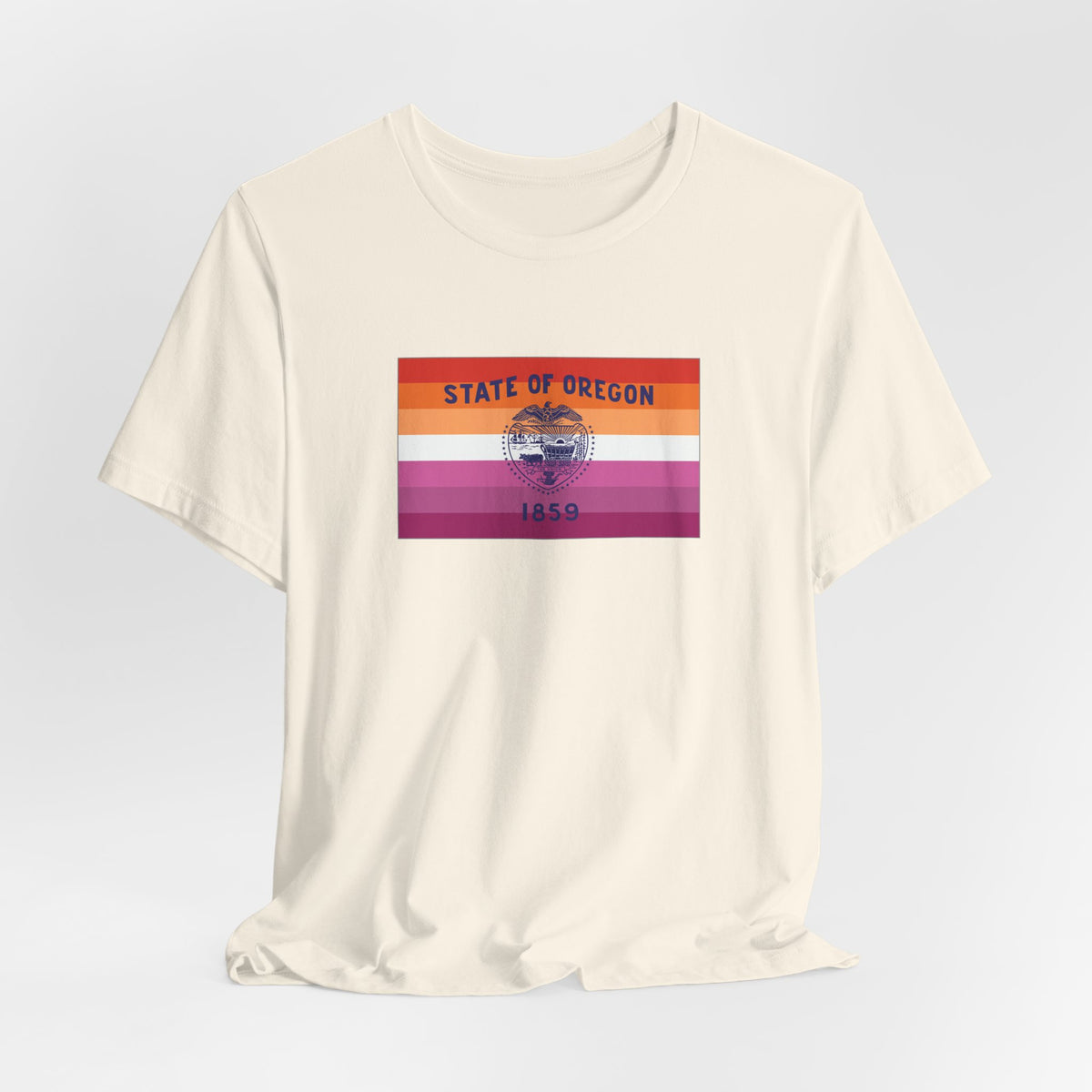 Oregon Lesbian Pride Flag T-shirt, Several Color Options