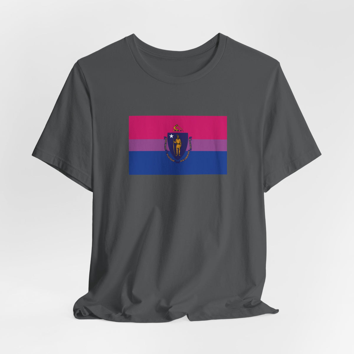 Massachusetts Bisexual Pride Flag T-shirt, Several Color Options