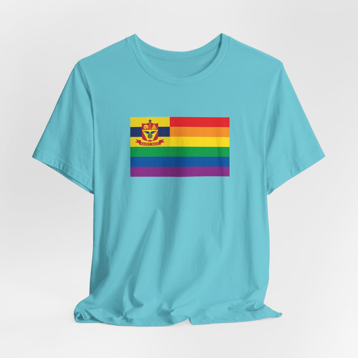 Saint Paul, Minnesota Rainbow Pride Flag T-shirt, Several Color Options