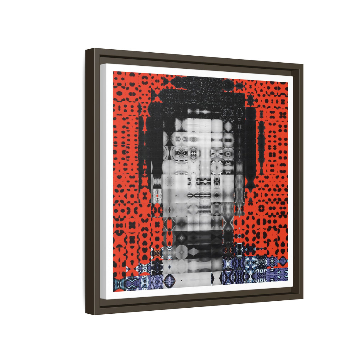 Iconic Foundational Feminist icon Audre Lorde Abstract Portrait Collage Art, Matte Canvas, Framed (Multi-color options)