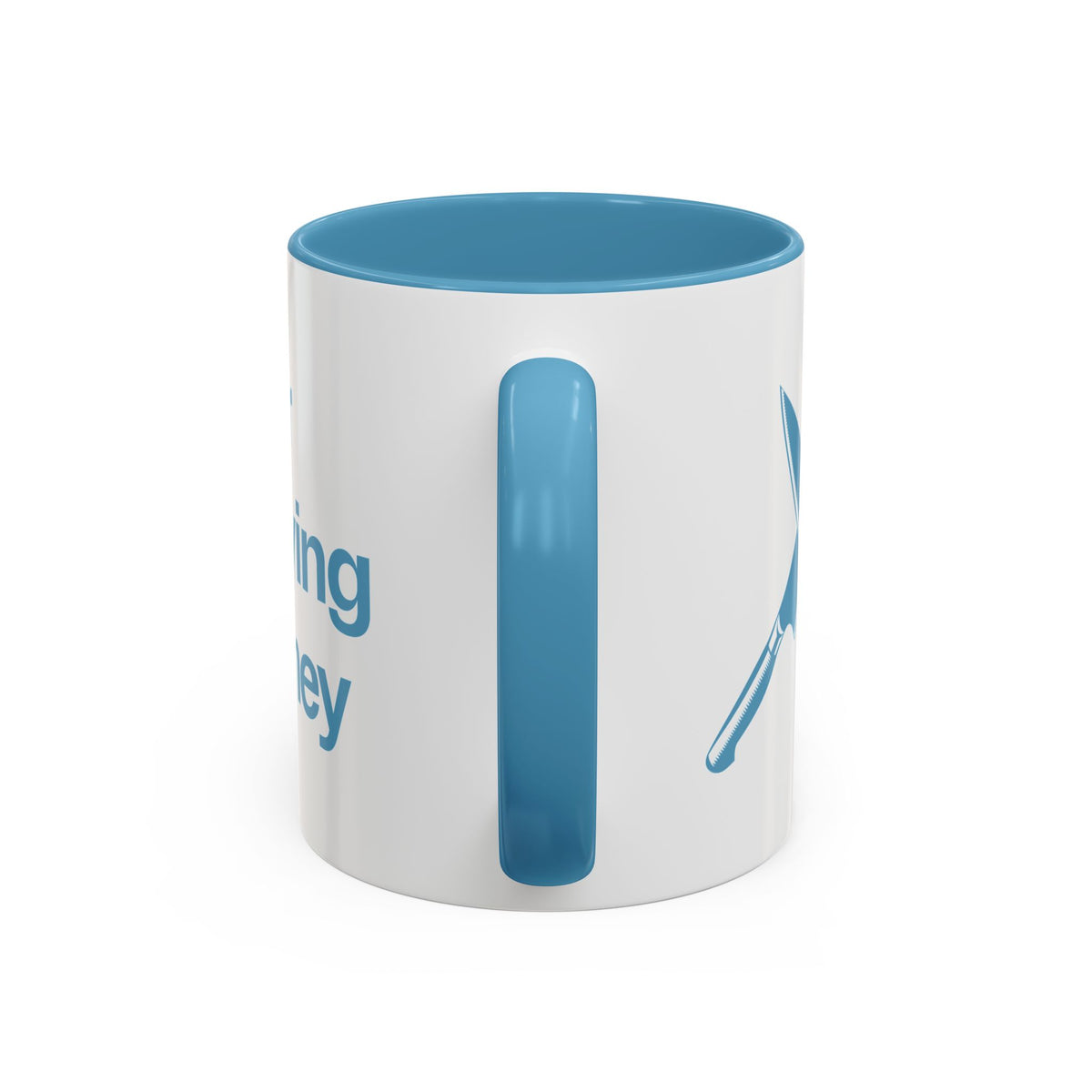 I will never stop worrying about Britney, White with Light Blue Accent Coffee Mug (11oz)