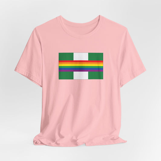 Nigeria Rainbow Pride Flag T-shirt, Several Color Options