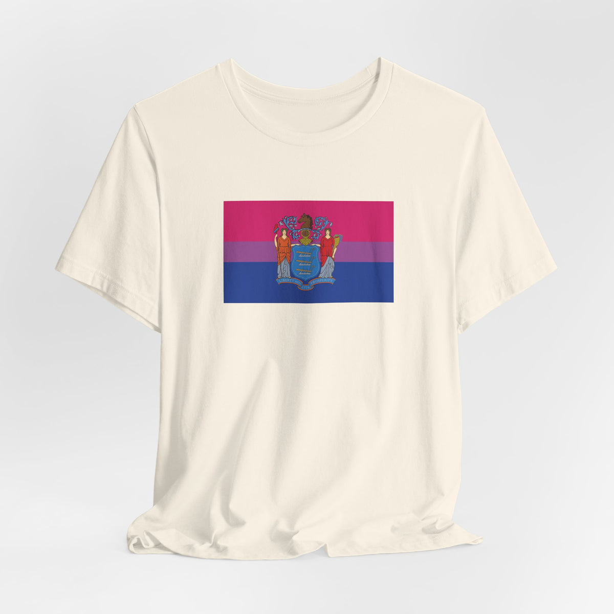 New Jersey Bisexual Pride Flag T-shirt, Several Color Options