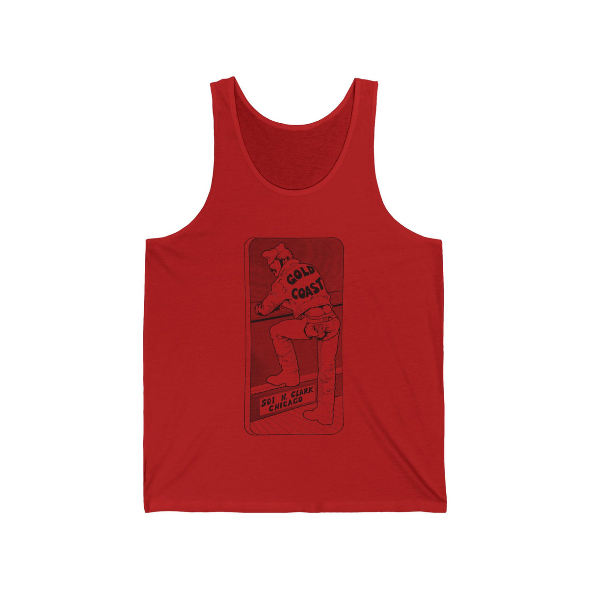 GOLD COAST Chaps Tank Top, Chicago Leather Bar Archive Design