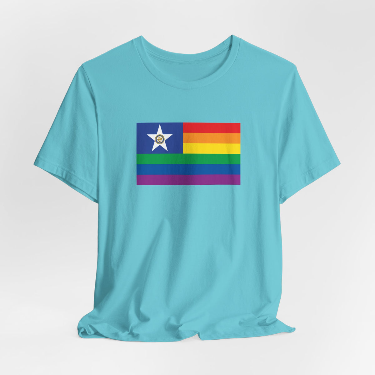 Houston, Texas Rainbow Pride Flag T-shirt, Several Color Options