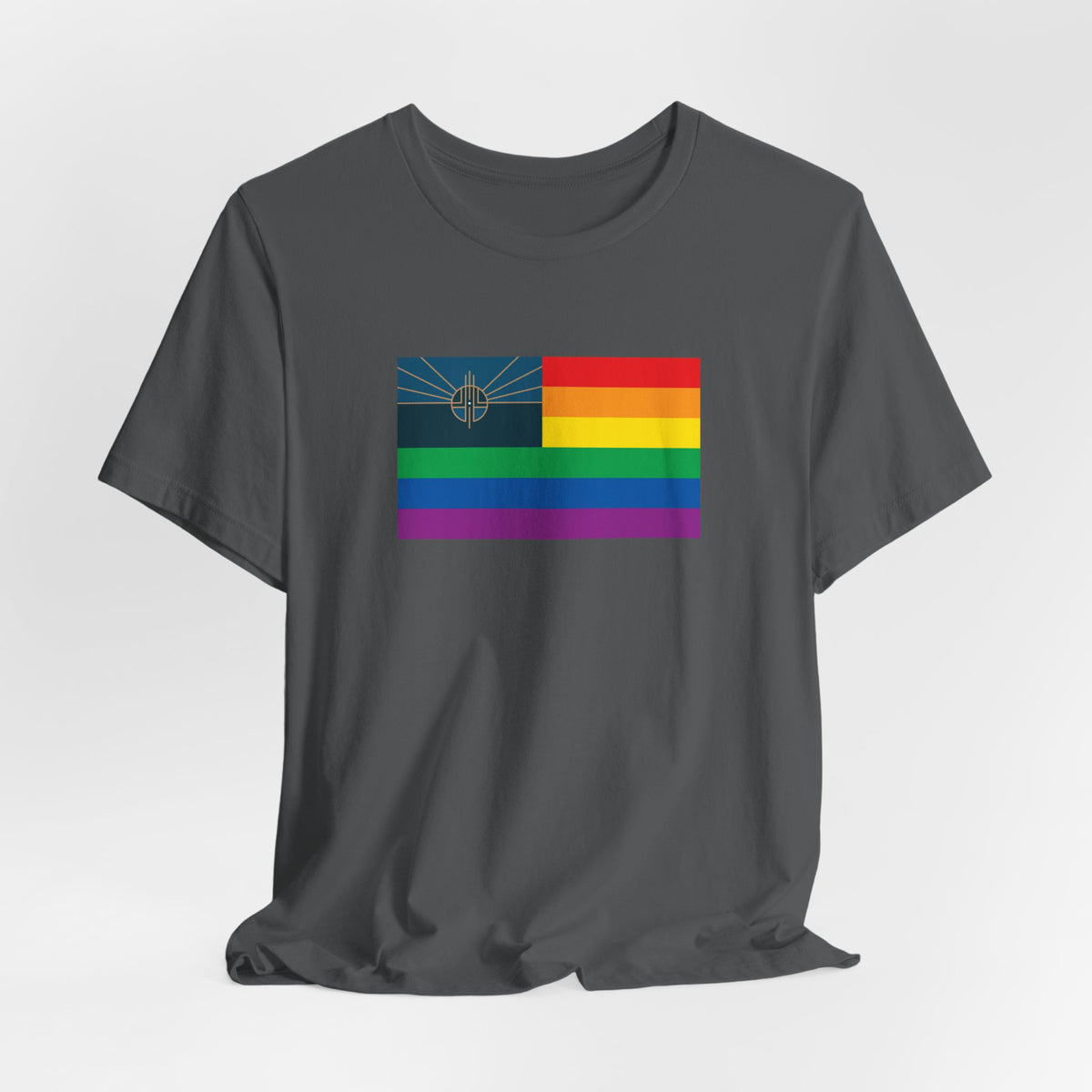 Lincoln, Nebraska Rainbow Pride Flag T-shirt, Several Color Options