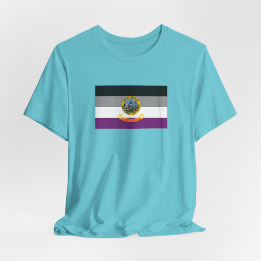 Idaho Asexual Pride Flag T-shirt, Several Color Options