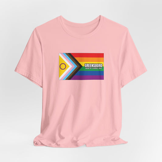 Greensboro, North Carolina Rainbowland Exclusive Pride Flag T-shirt, Several Color Options