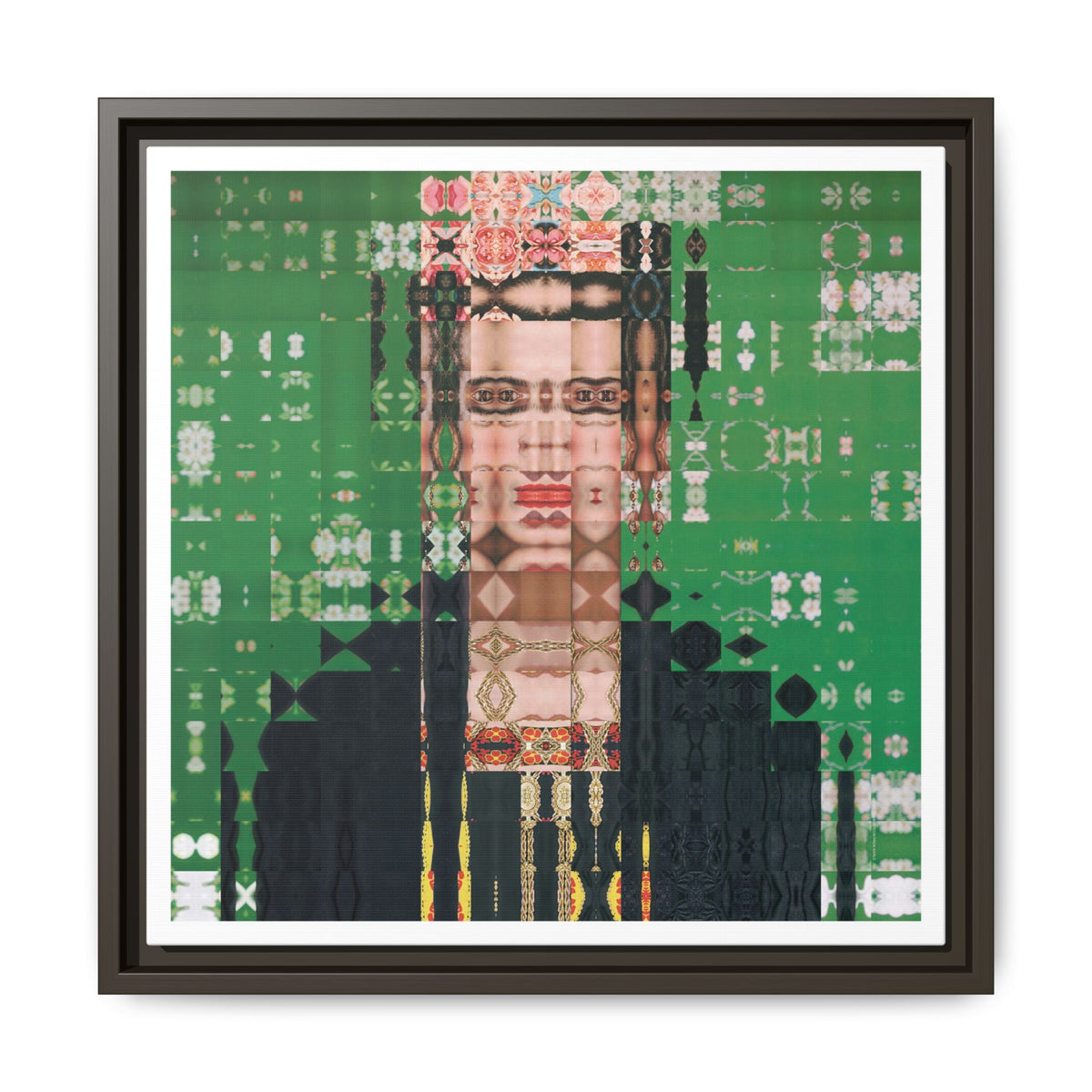 Iconic Feminist Artist 1, Abstract Portrait Collage Art, Matte Canvas, Framed (Multi-color options)