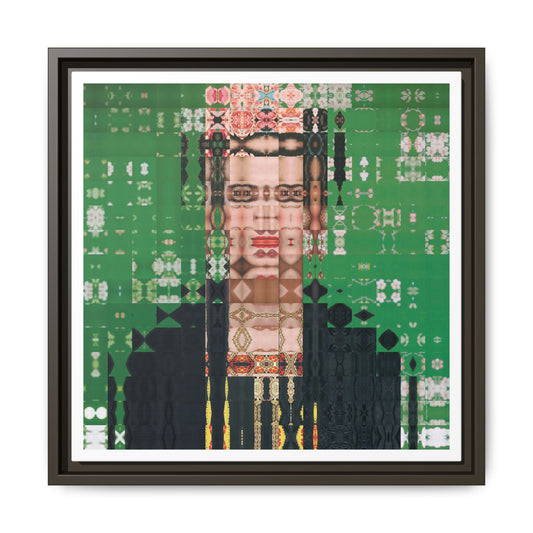 Iconic Feminist Artist 1, Abstract Portrait Collage Art, Matte Canvas, Framed (Multi-color options)