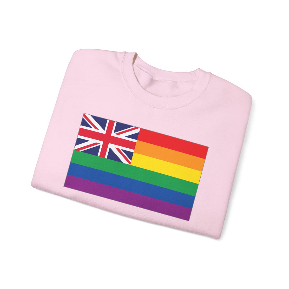 Hawai'i Rainbow Pride Flag Unisex Crewneck Sweatshirt, White, Black or Light Pink